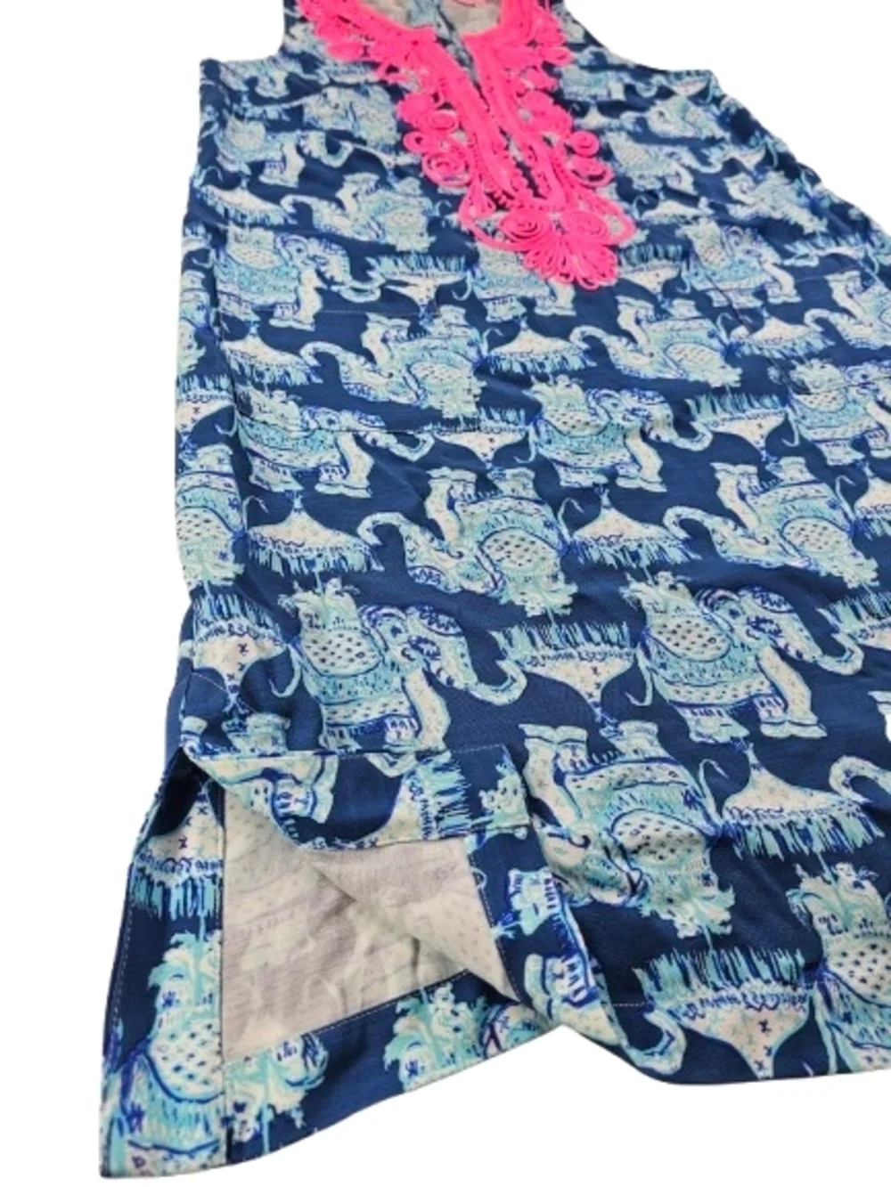 LILLY PULITZER Joy Ride Elephant Carlotta Stretch Shift Embroidered Dress 10 - Picture 6 of 16